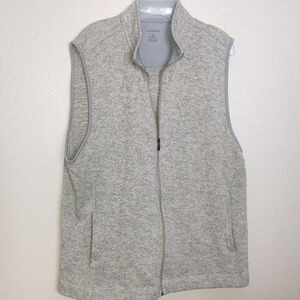 Van Heusen Size XL Gray Sleeveless Zip-Up Vest